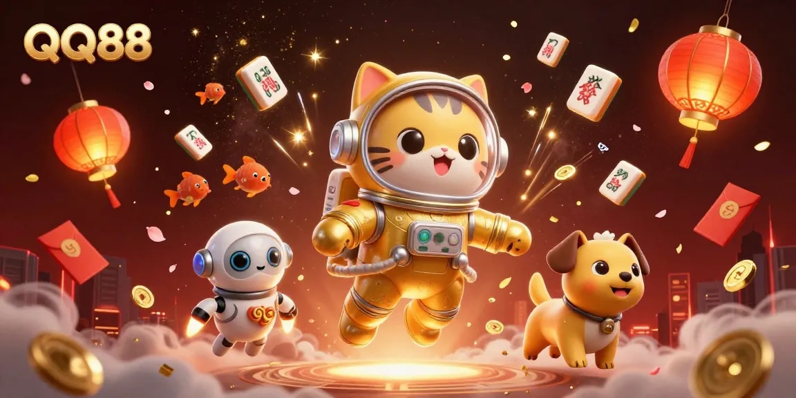Engage with the QQ88 universe in a vibrant space adventure featuring immersive gaming elements.