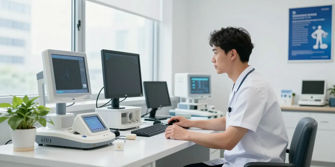 Equipment médical rive nord showcased in a modern healthcare setting with advanced diagnostic tools and a professional atmosphere.
