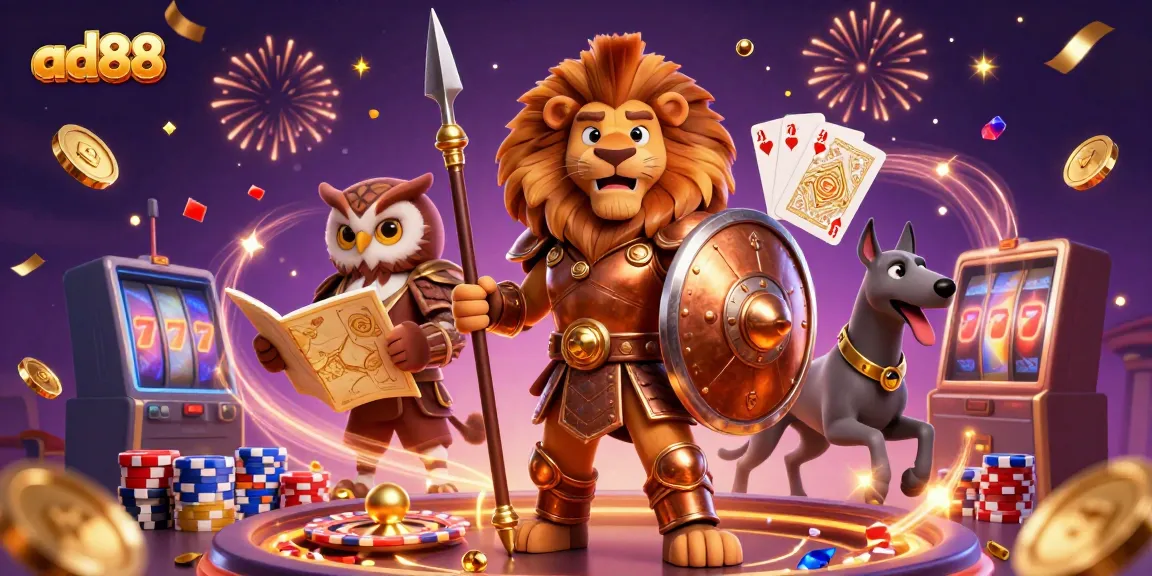 Join the excitement at ad88 with vibrant casino games and festive energy in a lively scene