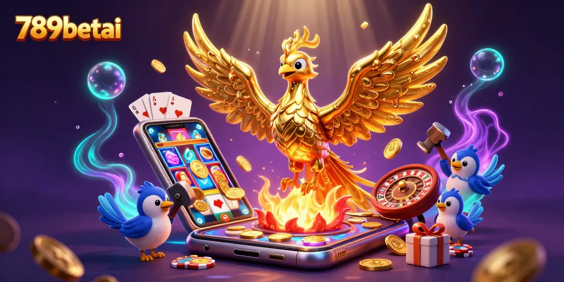 Experience the thrill of 789betai with exciting slot reels, golden phoenix, and vibrant gaming elements.