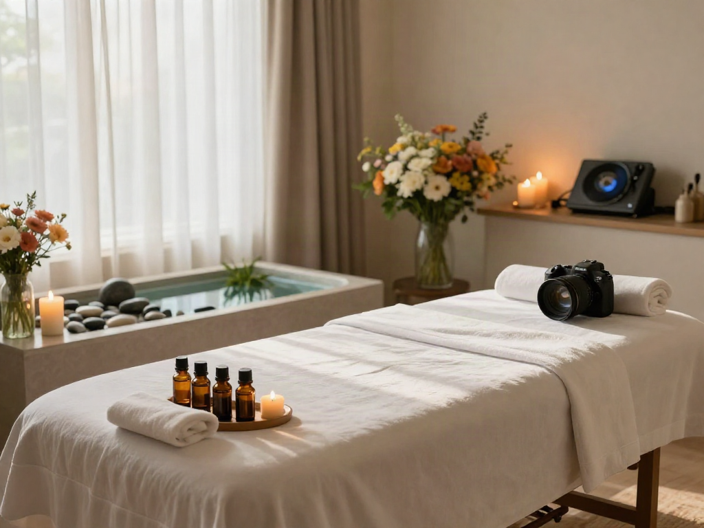 Enjoy a luxurious 광명출장안마 experience in a serene home spa setting.