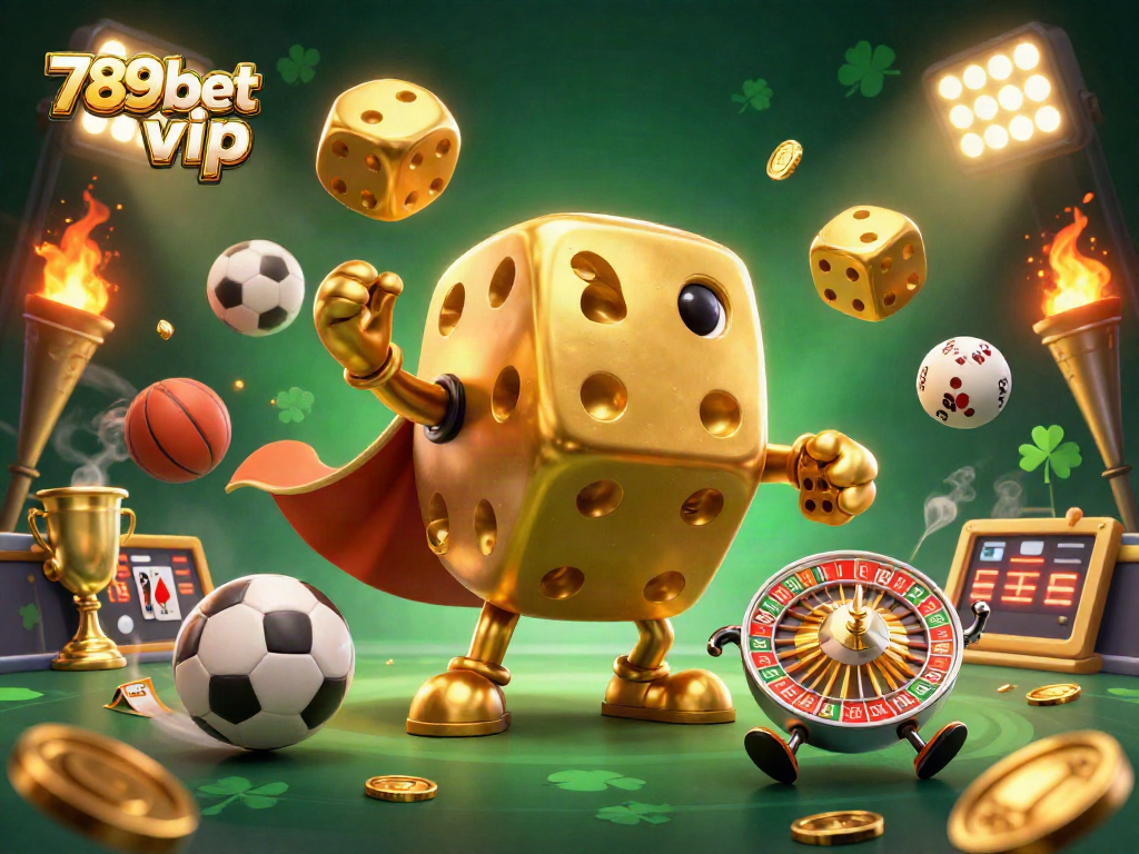 Engage in thrilling 789bet vip sports action with dynamic casino game elements featuring golden dice and vibrant motion!
