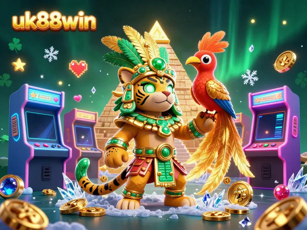 Explore the vibrant casino experience with uk88win, featuring Mayan elements and dynamic game machines.