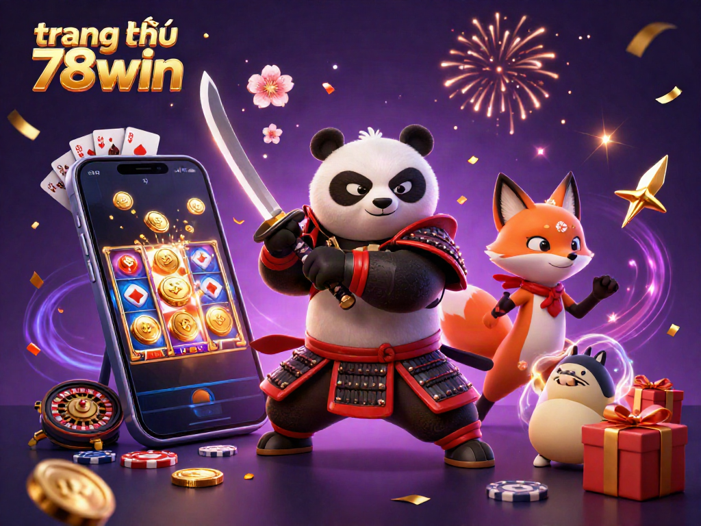 Engage in thrilling gaming at "trang chủ 78win" with exciting slots, table games, and vibrant character action.