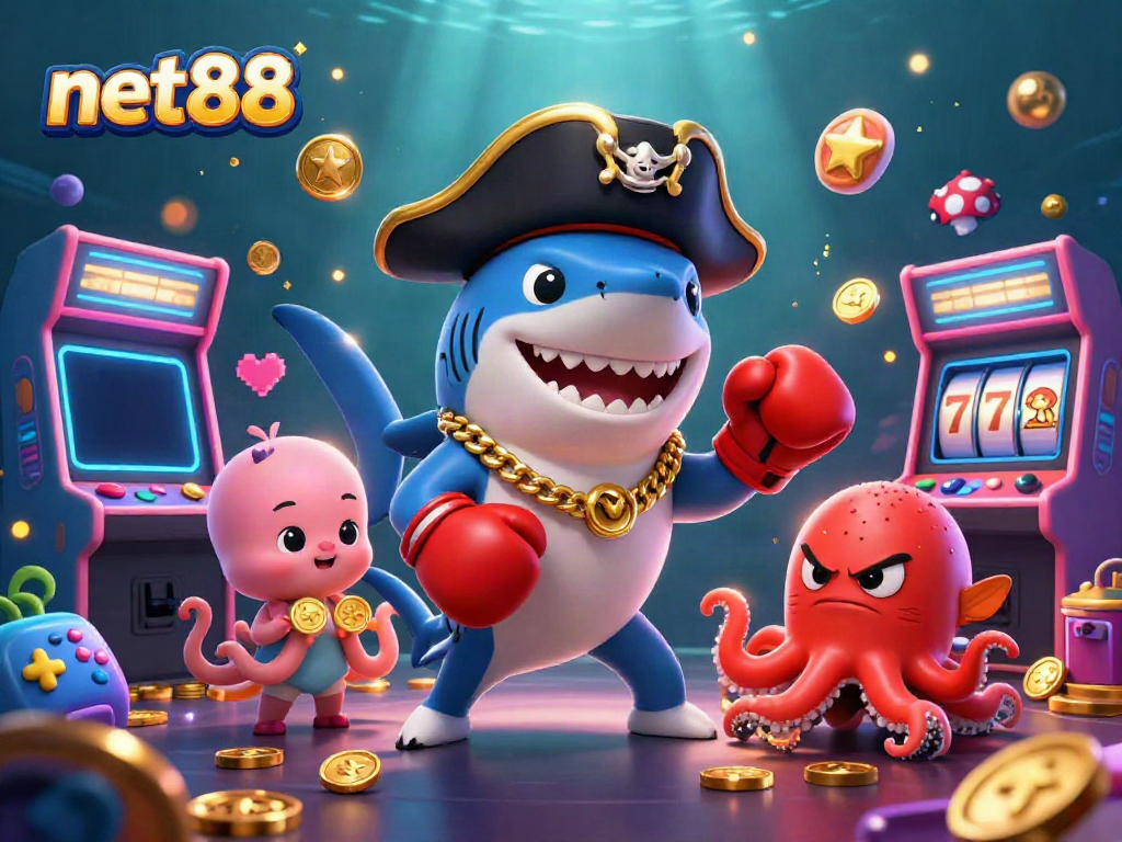 Experience thrilling moments at net88 online casino with colorful characters and gaming elements.