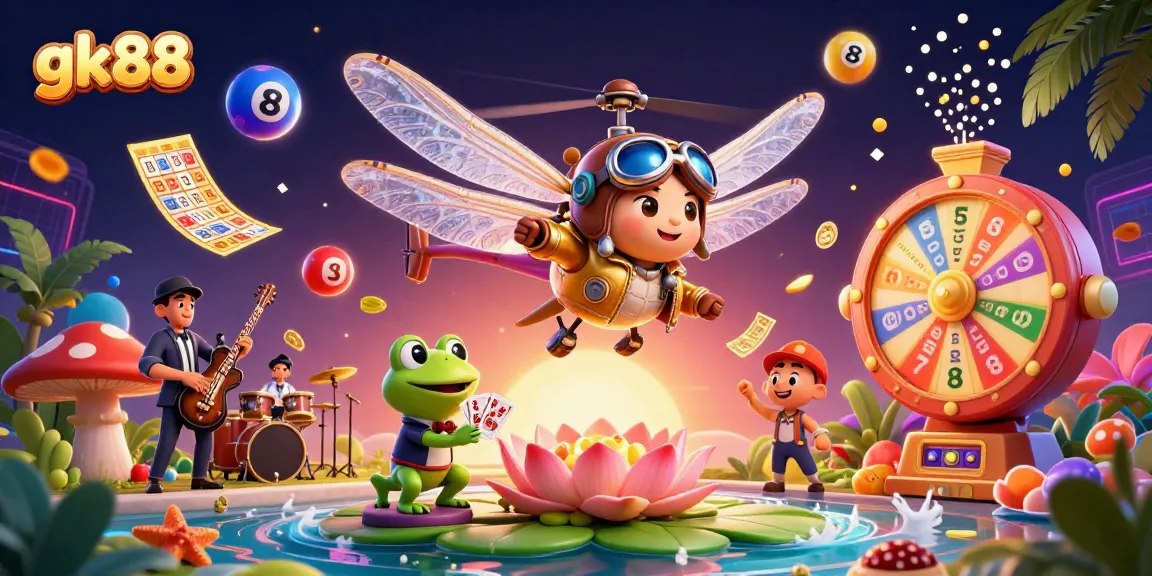 Experience exciting gameplay with gk88 as the dragonfly pilot and frog dealer captivate players.