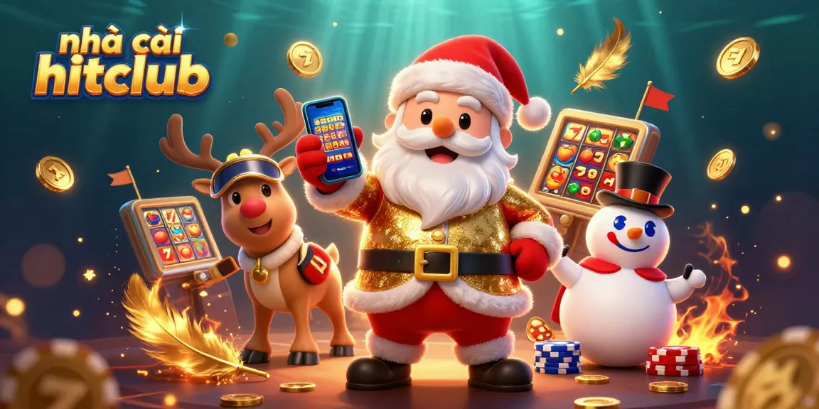 Experience the thrilling essence of nhà cái hitclub with joyful characters in a vibrant casino scene.