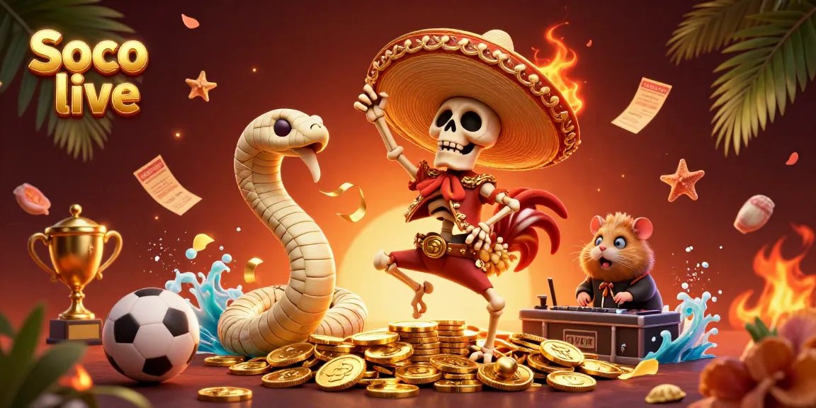 Soco live offers exciting online sports betting action with vibrant, dynamic characters and festive elements.